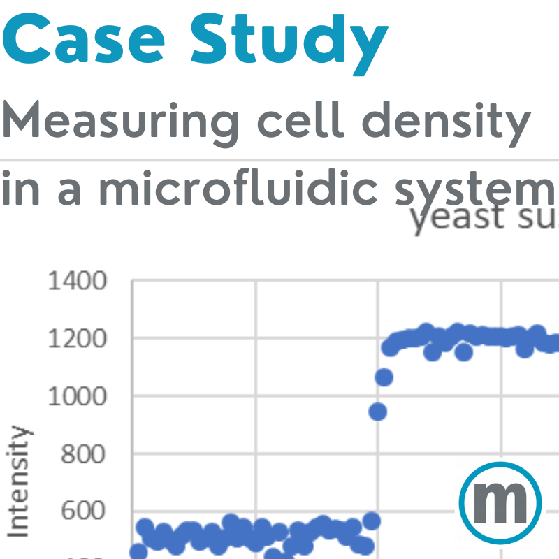 Case Study: Measuring cell density in a microfluidic system utilizing optical density