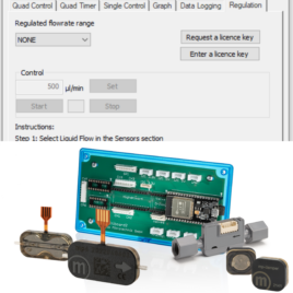 Software-Bundle for controlled use of the Bartels Pump | BP7. Includes pumps, a flow sensor, electronics, and fluidic accessories.
