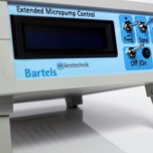 Close up of the user interface of the control unit, showing a screen with levers.