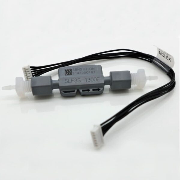 slf3s 1300f sensor with side connectors and cable on white background